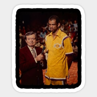 Kareem Abdul Jabbar in an Interview with The Legend Chick Hearn Sticker